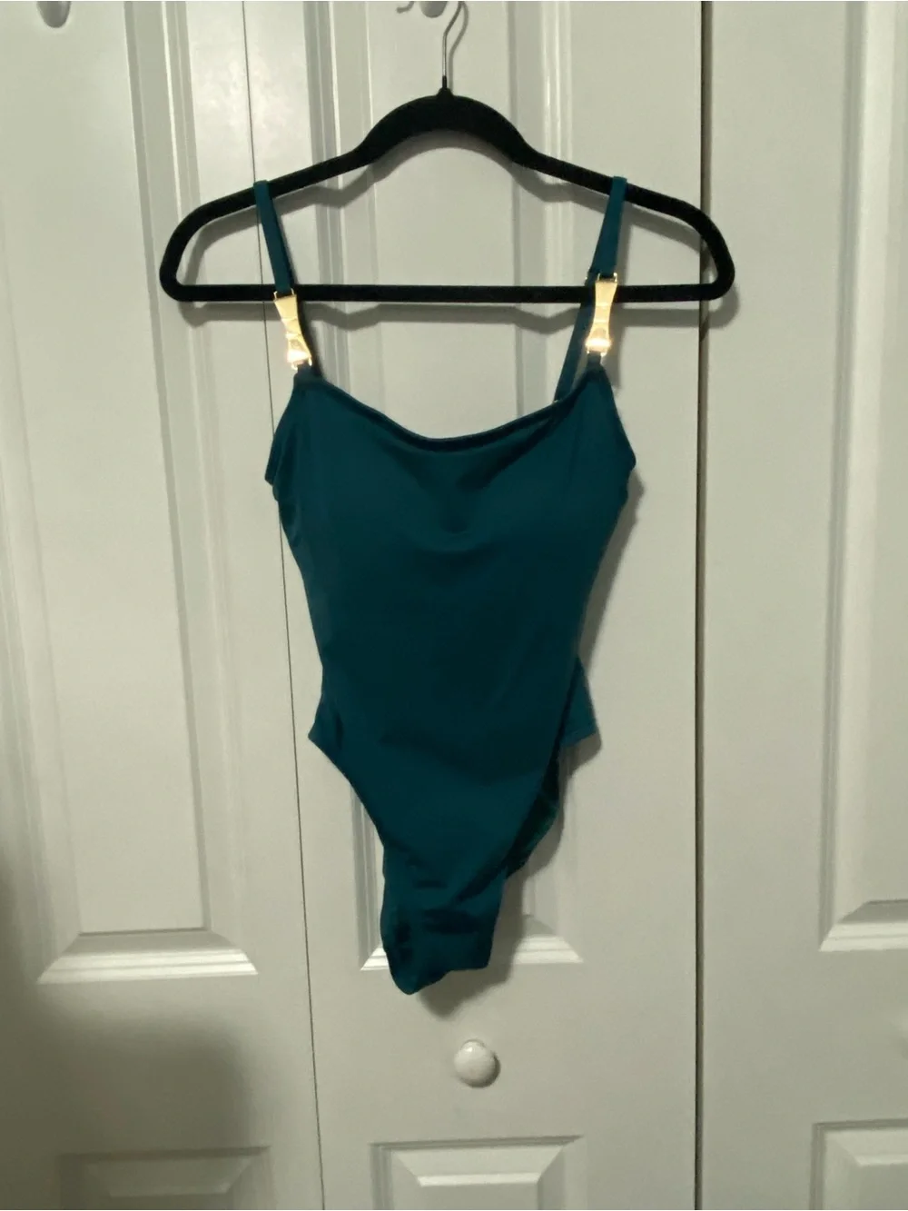 kate spade Teal Blue One-Piece Swimsuit with Metal Bows